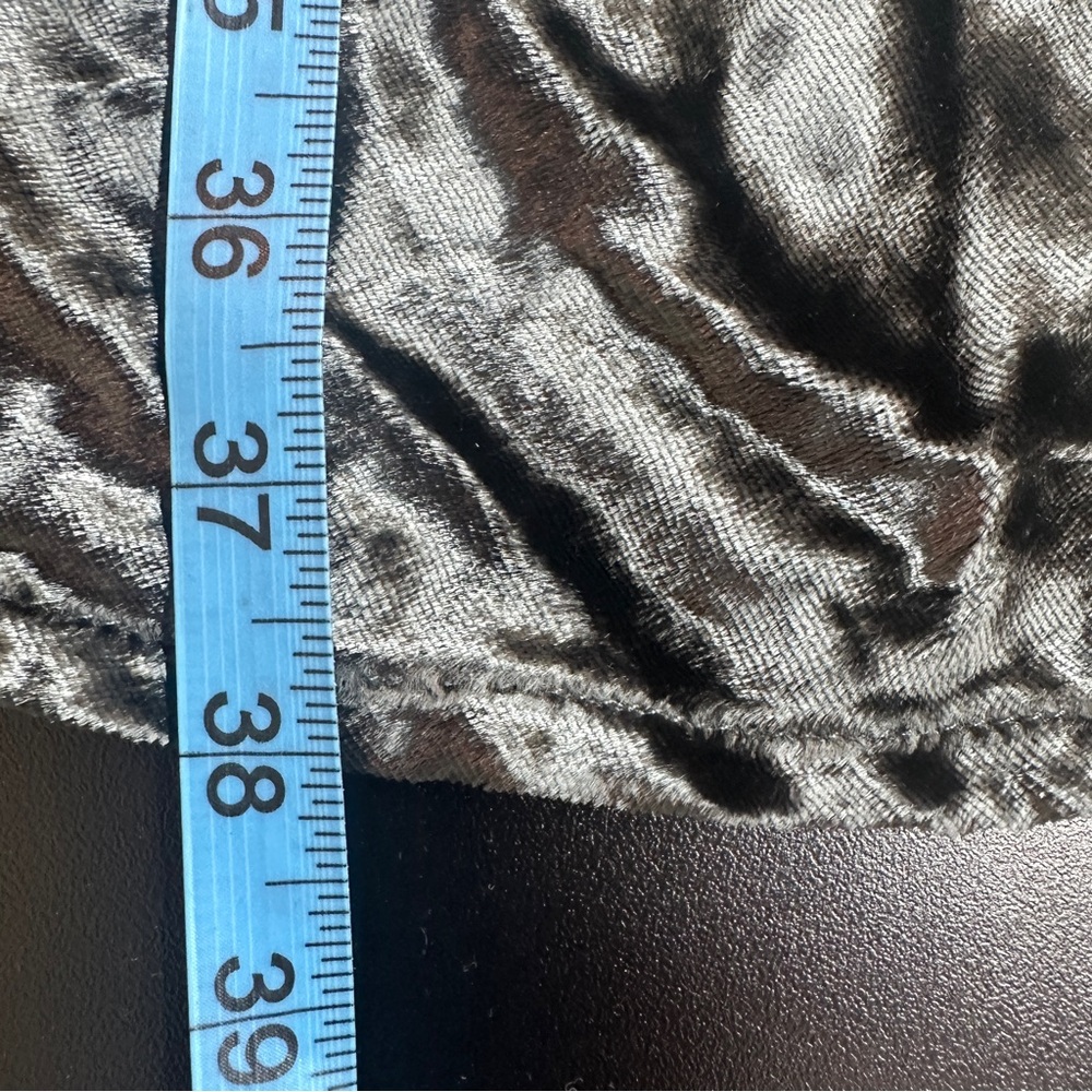 Free People Solid Serious Swagger Skirt Crushed Velvet Gray Whimsygoth Grunge - Picture 10 of 11